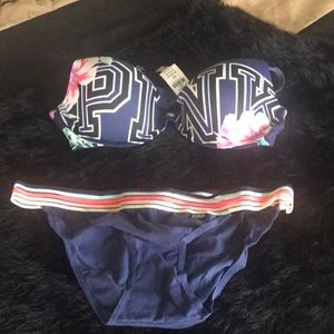 Pink bra and panty set